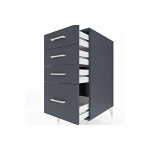 Kronos Komodin 4 Çekmeceli 44x59x96 Antrasit-antrasit