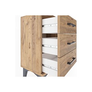 Arges Komodin 3 Çekmeceli 44x30x64 Çam-çam