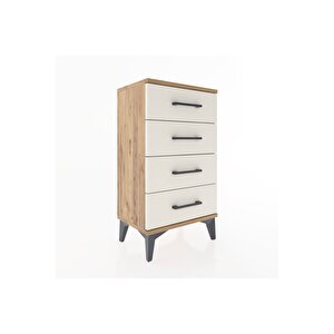 Arges Komodin 4 Çekmeceli 44x30x80 Çam-aytaşı