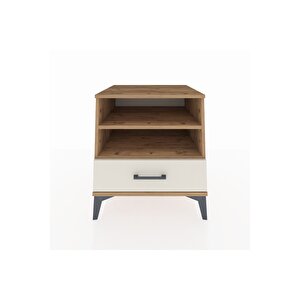 Kronos Komodin 2 Raflı Tek Çekmeceli 60x59x64 Çam-aytaşı