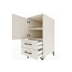 Kronos Komodin 2 Raflı 2 Çekmeceli Tek Kapaklı 44x59x96 Aytaşı-aytaşı