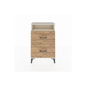 Arges Komodin Tek Raflı 2 Çekmeceli 60x30x96 Aytaşı-çam