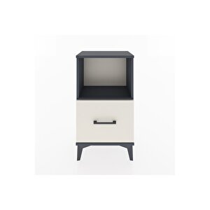 Arges Komodin Tek Raflı Tek Çekmeceli 44x30x80 Antrasit-aytaşı