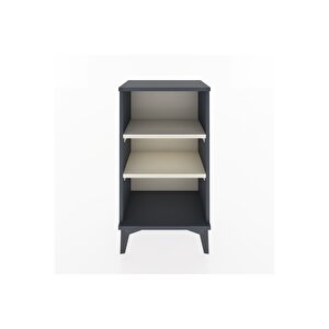 Arges Komodin Tek Raflı Tek Çekmeceli 44x30x80 Antrasit-aytaşı