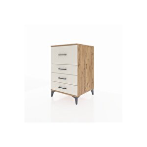 Kronos Komodin 4 Çekmeceli 60x59x96 Çam-aytaşı