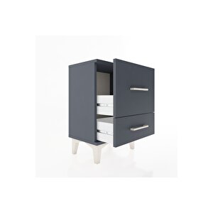 Arges Komodin 2 Çekmeceli 44x30x64 Antrasit-antrasit