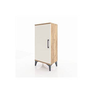 Arges Komodin 2 Raflı Tek Kapaklı 44x30x96 Çam-aytaşı