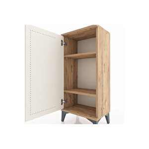 Arges Komodin 2 Raflı Tek Kapaklı 44x30x96 Çam-aytaşı