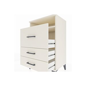 Hyperion Komodin Tek Raflı 3 Çekmeceli 60x44x96 Aytaşı-aytaşı