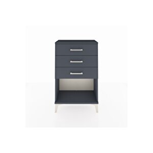 Arges Komodin 3 Çekmeceli 60x30x96 Antrasit-antrasit