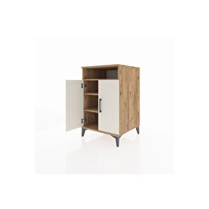 Kronos Komodin 3 Raflı 2 Kapaklı 60x59x96 Çam-aytaşı