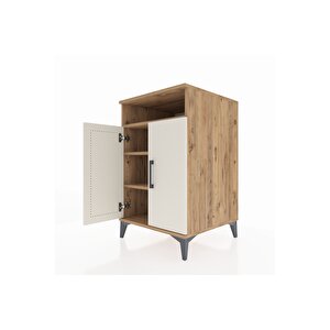 Kronos Komodin 3 Raflı 2 Kapaklı 60x59x96 Çam-aytaşı