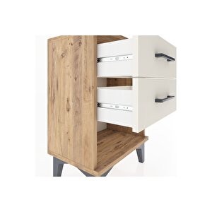 Arges Komodin 2 Çekmeceli 44x30x64 Çam-aytaşı