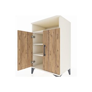 Hyperion Komodin 3 Raflı 2 Kapaklı 60x44x96 Aytaşı-çam