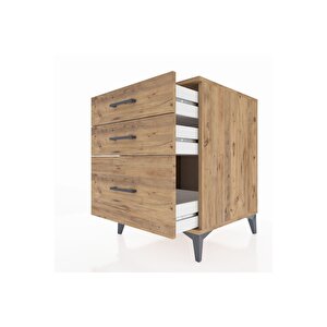 Kronos Komodin 3 Çekmeceli 60x59x80 Çam-çam