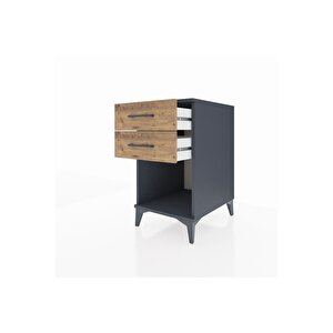 Kronos Komodin 2 Çekmeceli 44x59x80 Antrasit-çam