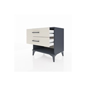 Hyperion Komodin 2 Çekmeceli 60x44x64 Antrasit-aytaşı