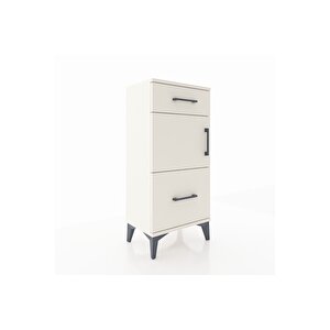 Arges Komodin Tek Raflı 2 Çekmeceli Tek Kapaklı 44x30x96 Aytaşı-aytaşı