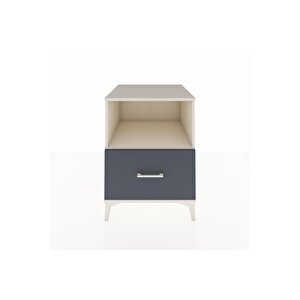 Kronos Komodin Tek Raflı Tek Çekmeceli 60x59x80 Aytaşı-antrasit