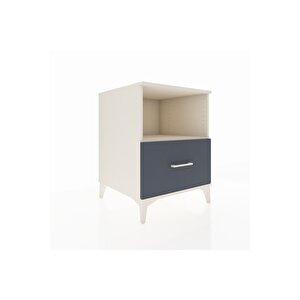 Kronos Komodin Tek Raflı Tek Çekmeceli 60x59x80 Aytaşı-antrasit