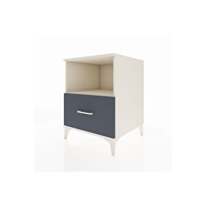 Kronos Komodin Tek Raflı Tek Çekmeceli 60x59x80 Aytaşı-antrasit