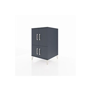 Kronos Komodin 2 Raflı 4 Kapaklı 60x59x96 Antrasit-antrasit