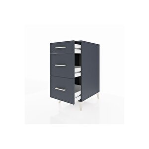 Kronos Komodin 3 Çekmeceli 44x59x96 Antrasit-antrasit