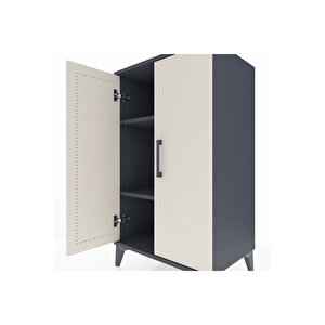 Hyperion Komodin 2 Raflı 2 Kapaklı 60x44x106 Antrasit-aytaşı