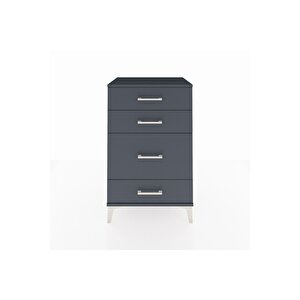 Hyperion Komodin 4 Çekmeceli 60x44x96 Antrasit-antrasit