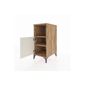 Kronos Komodin 2 Raflı Tek Kapaklı 44x59x96 Çam-aytaşı