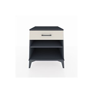 Kronos Komodin Tek Raflı Tek Çekmeceli 60x59x64 Antrasit-aytaşı