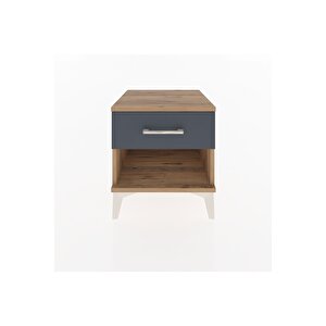 Hyperion Komodin Tek Çekmeceli 44x44x48 Çam-antrasit