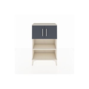 Arges Komodin 2 Raflı 2 Kapaklı 60x30x96 Aytaşı-antrasit