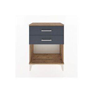 Arges Komodin 2 Çekmeceli 60x30x80 Çam-antrasit