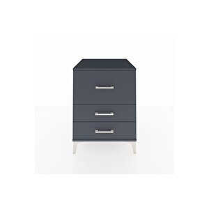 Kronos Komodin 3 Çekmeceli 60x59x80 Antrasit-antrasit