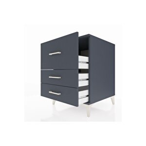 Kronos Komodin 3 Çekmeceli 60x59x80 Antrasit-antrasit