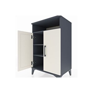 Hyperion Komodin 3 Raflı 2 Kapaklı 60x44x96 Antrasit-aytaşı