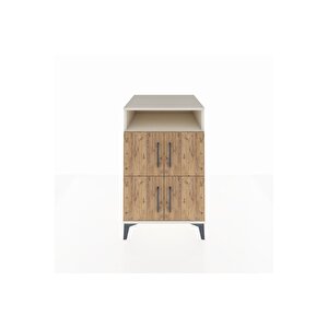 Kronos Komodin 2 Raflı 4 Kapaklı 60x59x96 Aytaşı-çam