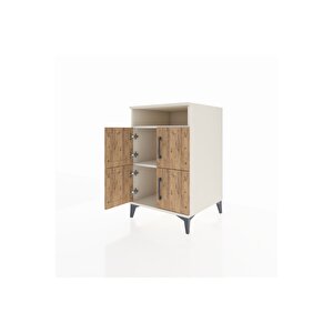 Kronos Komodin 2 Raflı 4 Kapaklı 60x59x96 Aytaşı-çam