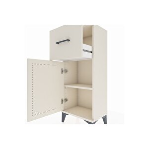 Arges Komodin Tek Raflı Tek Çekmeceli Tek Kapaklı 44x30x106 Aytaşı-aytaşı