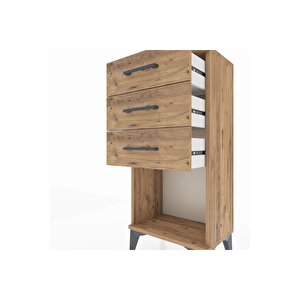 Arges Komodin 3 Çekmeceli 44x30x96 Çam-çam
