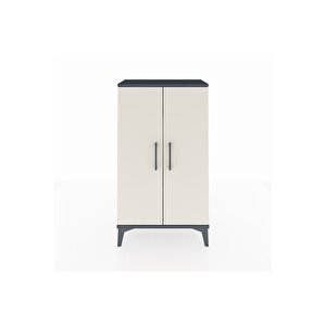 Arges Komodin 2 Raflı 2 Kapaklı 60x30x106 Antrasit-aytaşı