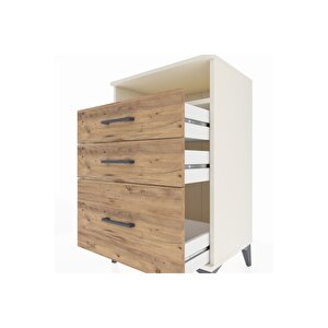 Hyperion Komodin Tek Raflı 3 Çekmeceli 60x44x96 Aytaşı-çam