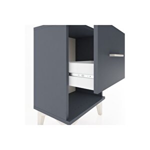 Arges Komodin Tek Çekmeceli 44x30x64 Antrasit-antrasit