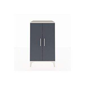 Hyperion Komodin 2 Raflı 2 Kapaklı 60x44x106 Aytaşı-antrasit