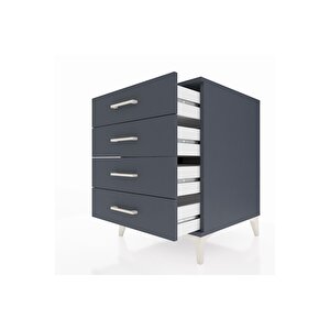 Kronos Komodin 4 Çekmeceli 60x59x80 Antrasit-antrasit