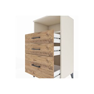Hyperion Komodin Tek Raflı 3 Çekmeceli 60x44x106 Aytaşı-çam