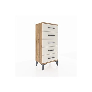 Arges Komodin 5 Çekmeceli 44x30x96 Çam-aytaşı