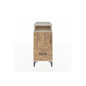 Kronos Komodin 2 Raflı Tek Çekmeceli Tek Kapaklı 44x59x96 Aytaşı-çam