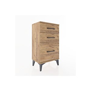 Arges Komodin 3 Çekmeceli 44x30x80 Çam-çam